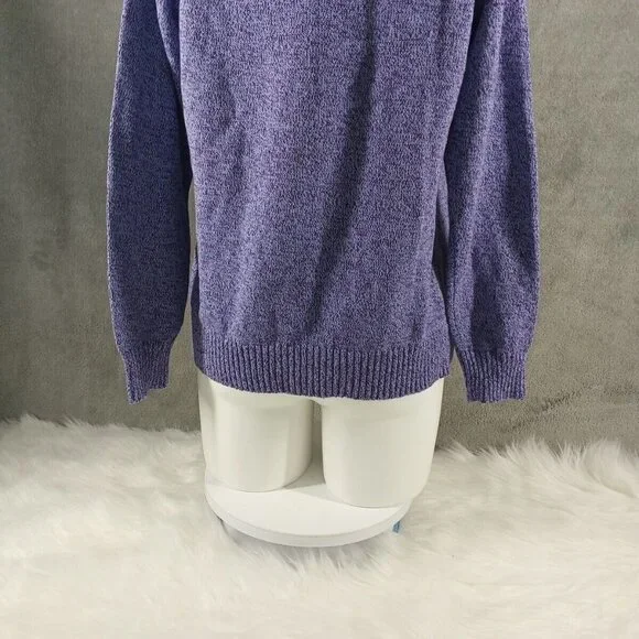 NWT KAREN SCOTT Fall Cozy Turtleneck Sweater MEDIUM(8-10)Lavender 100% Cotton - Picture 11 of 15